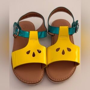 Cat & Jack Yellow and Teal Kids Sandals